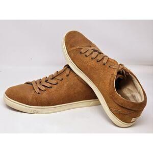 UGGs Men's Tennis Shoes Brown Suede Low-Rise Fleece Lined Size US 10 UK 8.5